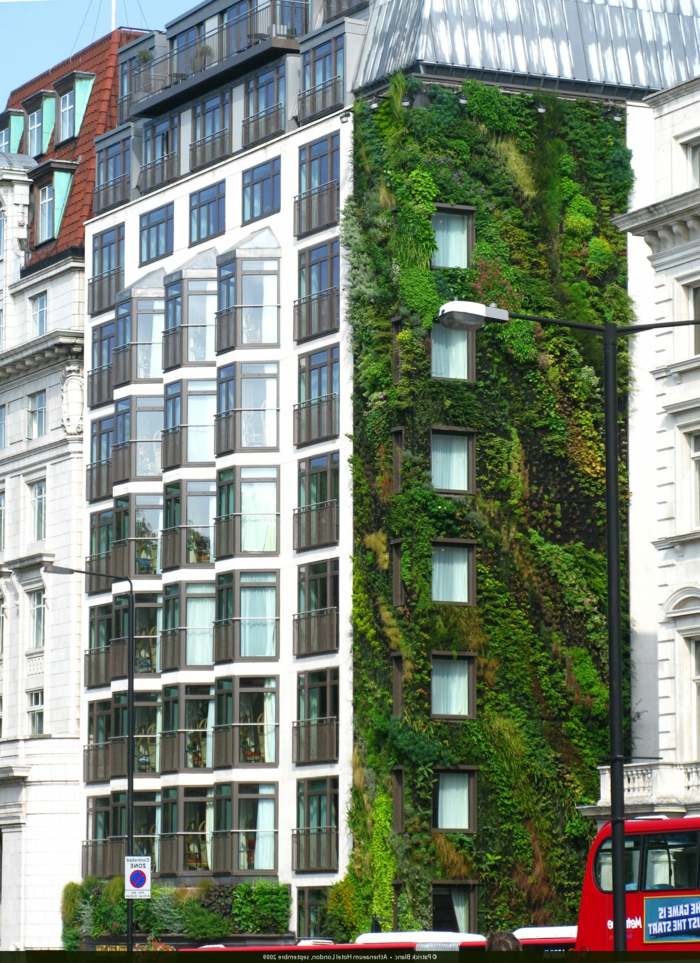die vertikale Bepflanzung ist letzter Trend in der Architektur