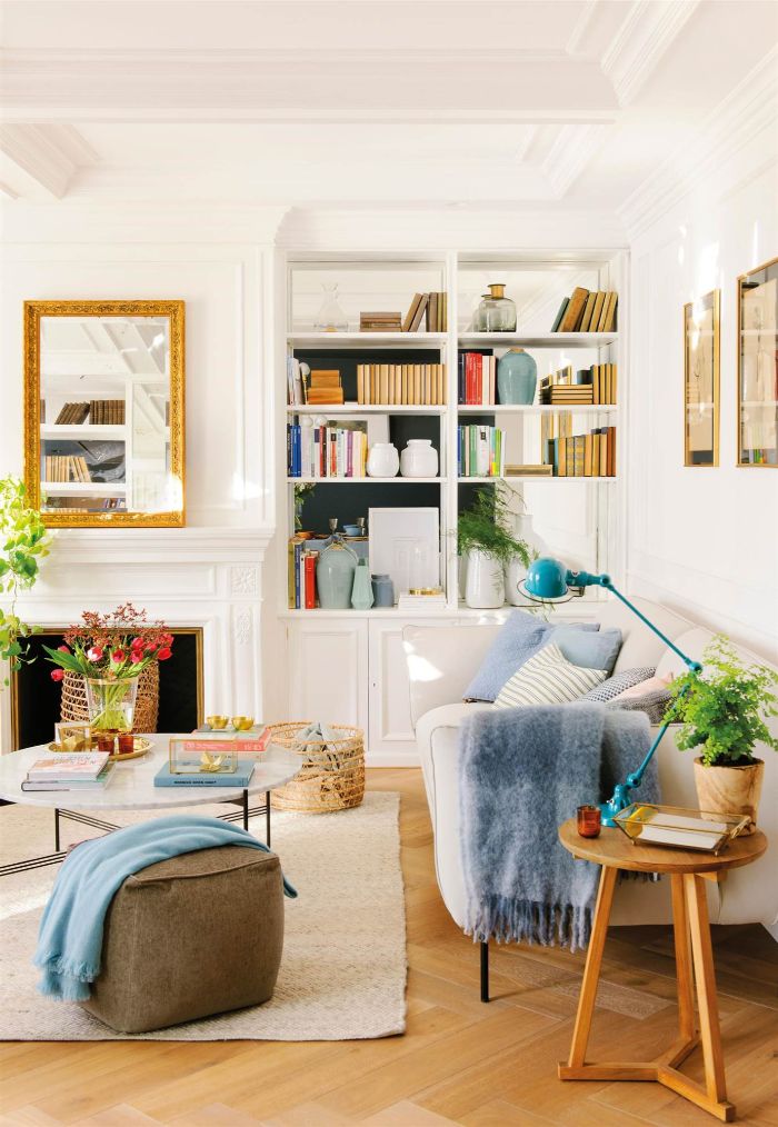 schöne wohnzimmer deko ideen, dezentes design in hellen farben und bunte deko