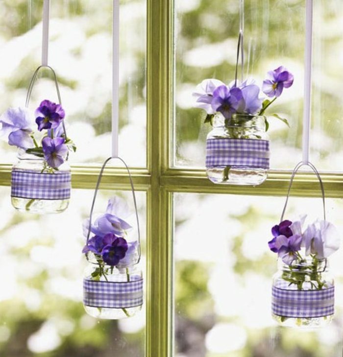 Blumenvasen zum Ostern basteln und aufhängen