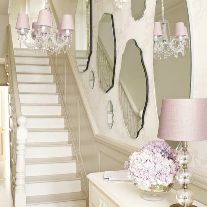 Treppenaufgang dekorieren Ideen Vintage Design
