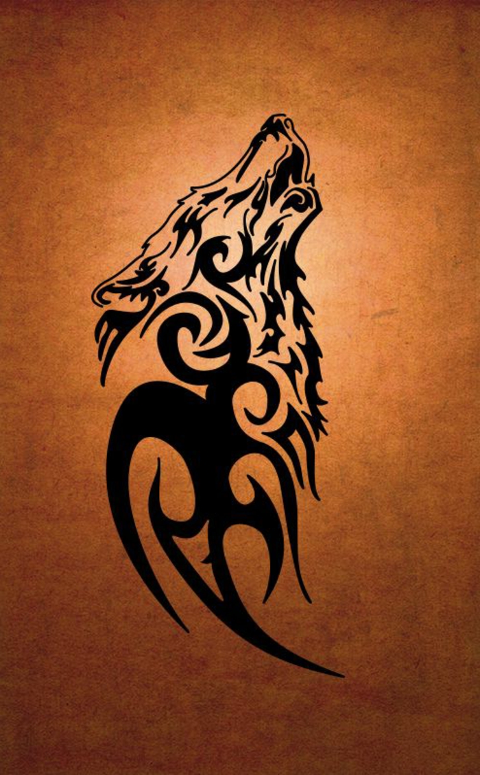 ein schwarzer heulender wolf kann eine tolle idee für einen wolf tattoo sein 