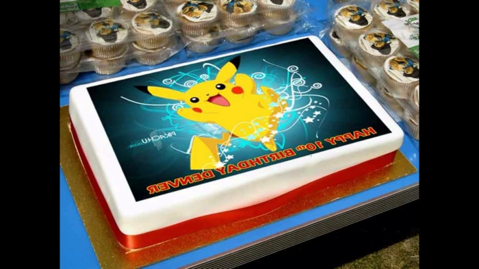 idee für eine schön aussehende pokemon torte - hier ist ein kleines pokemon wesen pikachu 