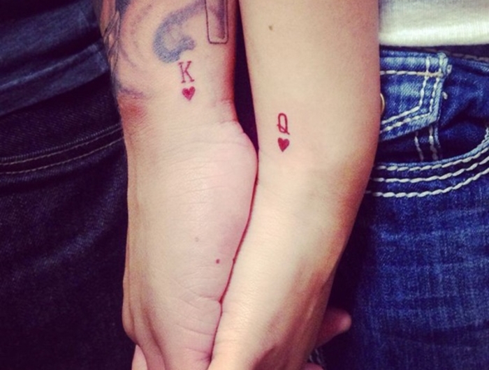 Tattoo handgelenk herz partner Tatto Ideen