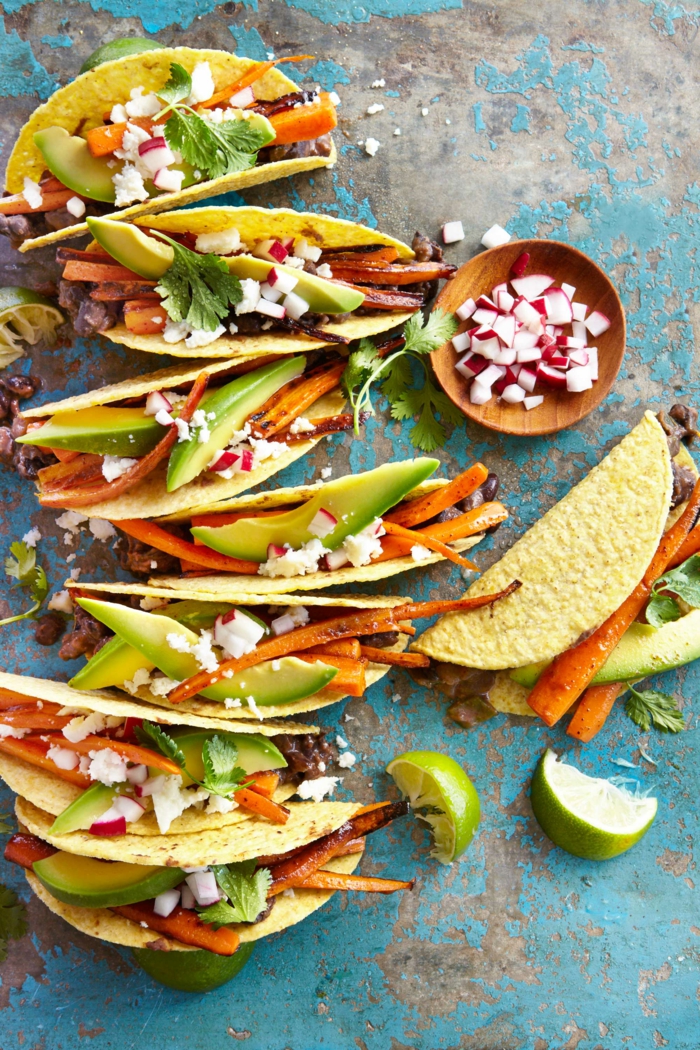 einfache vegetarische gerichte tacos am abend probieren mexikanisches essen ernährung