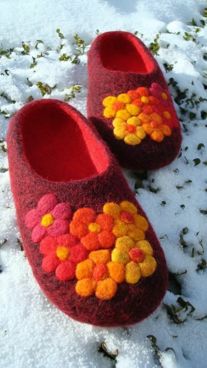 wenn draußen kalt ist, sind Hausschuhe von großer Bedeutung - Schuhe nähen