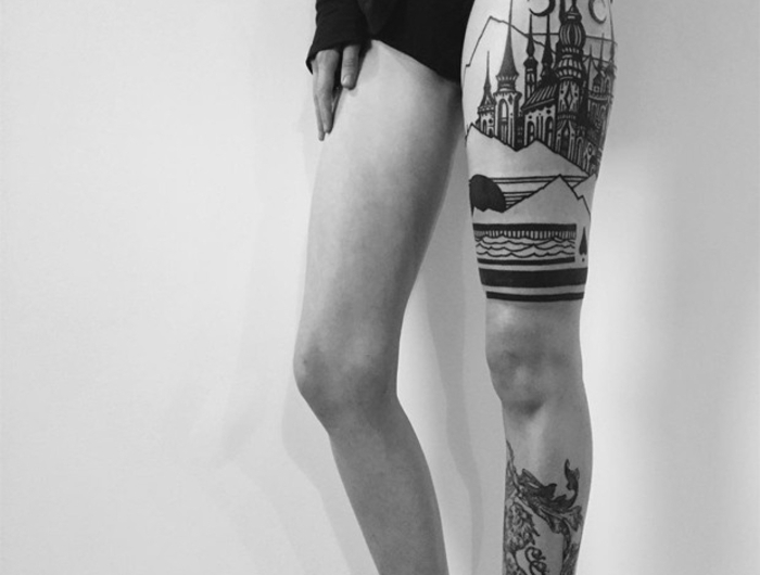 Bein mann motive tattoo 75 Schöne