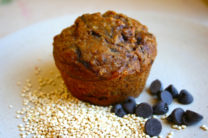 vegetarische gerichte muffins mit quinoa dunkler schokolade schöne form schaffen selber backen