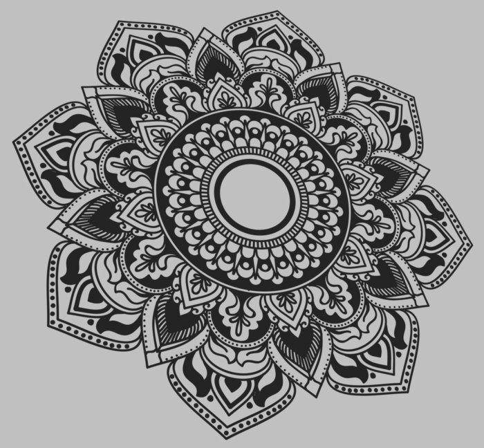 Malblock mit Mandala-Zeichnungen zum Ausmalen, Lotusblume, gespitzte Formen, Punkte
