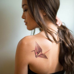 48 inspirierende Origami Tattoo Ideen