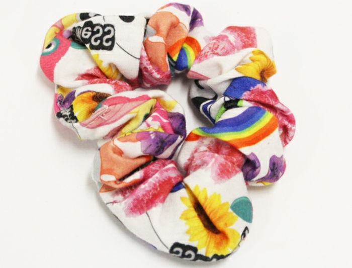 Mode 80er - buntes Haarband mit Blumenprint in Pastellfarben, Frauenaccessoire für die Haare
