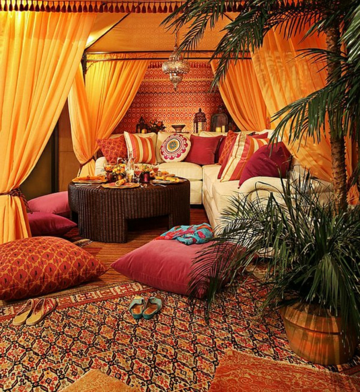 orientalisch wohnen dekoideen die jedes zuhause zu einem magischen ort machen kissen teppiche vorhänge 
