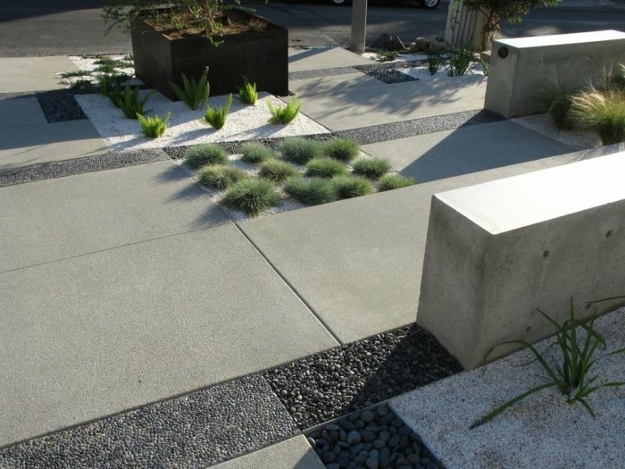 moderne Gartengestaltung - so wenig grün wie möglich, mehr Beton