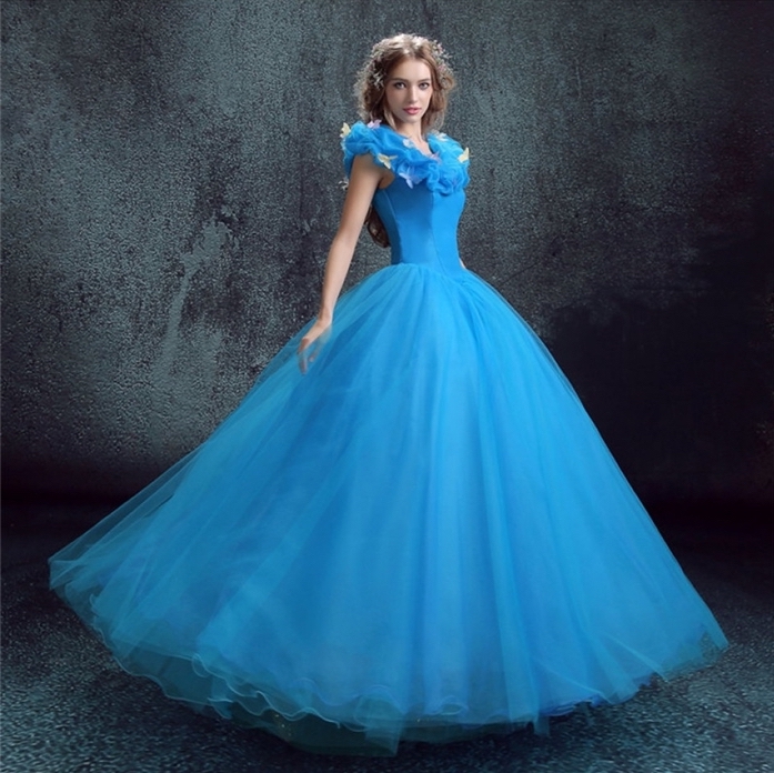 blaues Kleid von Disney Prinzessin ganz prächtig Kindheitshelden aus Disney