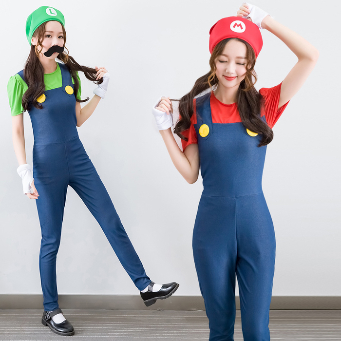 Mario Bros oder Mario Schwester Kindheitshelden Kostüm selber machen