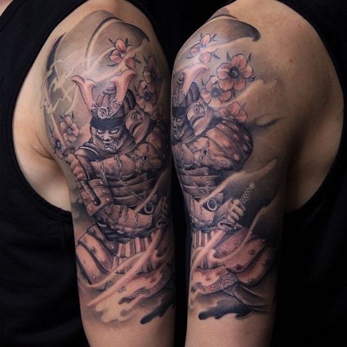 Männer blumen oberarm tattoo Tattoo Ideen