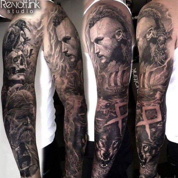 Mythologie tattoo nordische Wikinger Tattoos