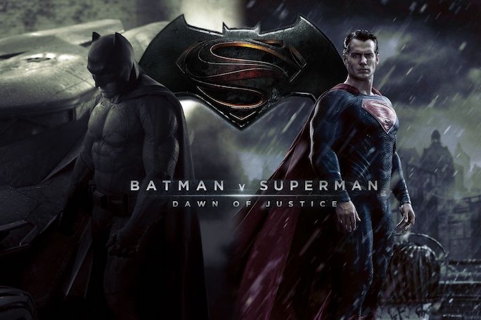 hier zeigen wir ihnen poster von dem film batman v superman und eine kombination von den beiden logos von batman und superman