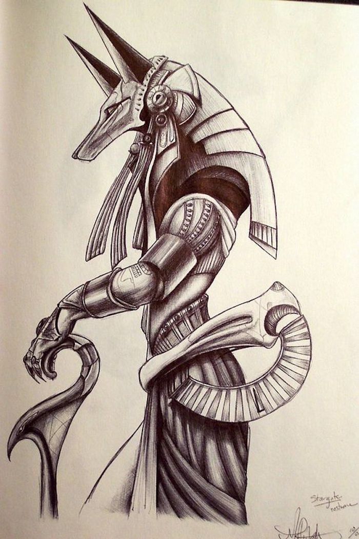 eine Zeichnung der ägyptischen Göttin der Geburt, Wiedergeburt und Magie Isis