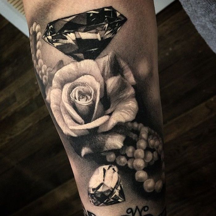 Tattoo unterarm frau rosen