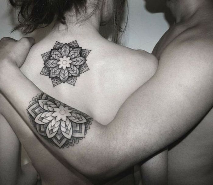Paaren-Tattoos, Mandala-Tattoos für Männer und Frauen, Rücken- und Armtattoos