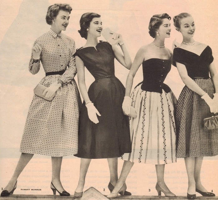 Vintage Kleider, Kleid mit Korsett, Kleid mit V-Ausschnitt, Kleid mit Hemdkragen