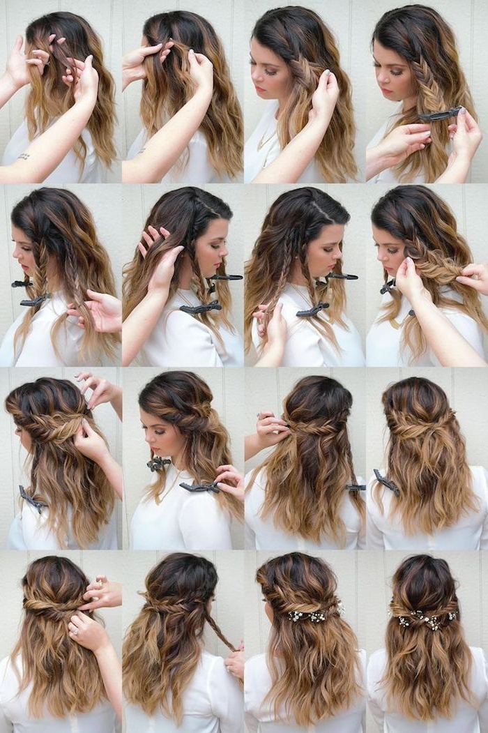 eine Anleitung, wie Sie ein Frisur mit Haarband mithilfe einer Freundin zu schaffen