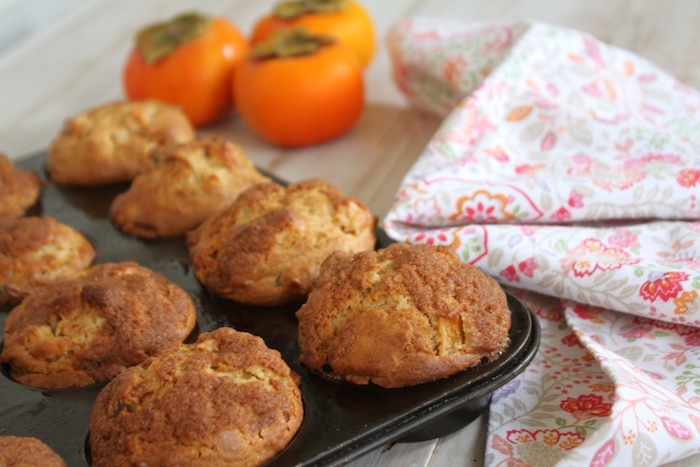 kaki gesund, muffins mit persimonen und butter selber machen