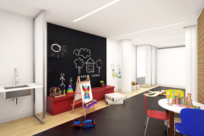 Tafelfarbe ist perfekt für ein Zimmer in Kindergarten wo die Kleinen eigene Art schaffen können