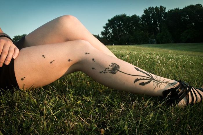 Tattoo unterarm frau pusteblume