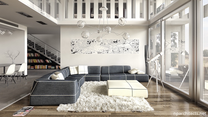 teppich beige kurzflor idee weißer teppich graues sofa kissen ideen lampe design idee