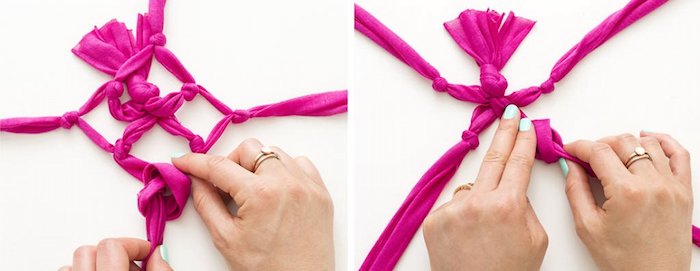armbänder knüpfen anleitung diy projekte zum entlehnen selber machen rosa zyklamene farbe
