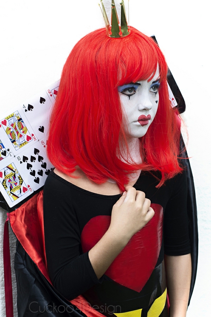 Halloween Kostüm für Mädchen, Queen of Hearts, coole Ideen für Halloween Verkleidung