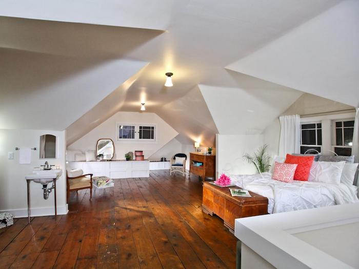 küche dachschräge idee schlafzimmer bett design das alte haus neu gestalten renovieren 