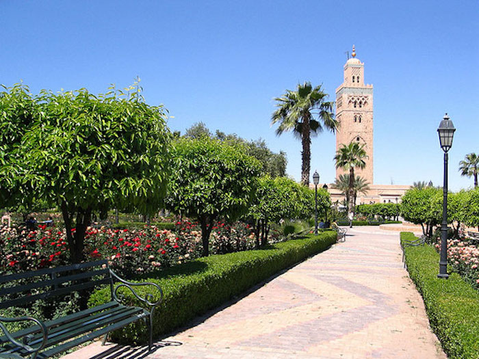 wie heißt die hauptstadt von marokko koutoubia garten sehen wenn in rabat grüne flächen farben moschee turm