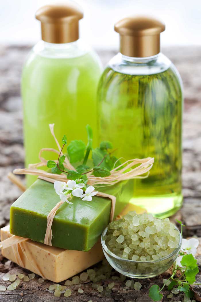 bio kosmetik mit grünem teee, selbstgemachte geschenke für frauen