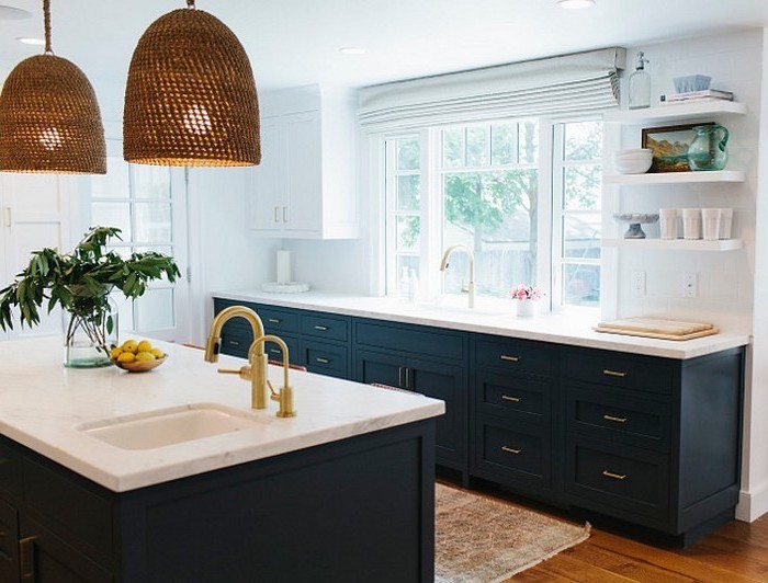 küchenbilder wie steht die blaue farbe in der küche schöne ideen tolle lampen designs
