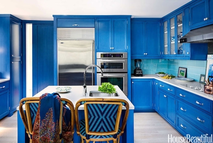 küchen ideen in blau blaues design des zuhauses blaue stühle mit hölzernem design 