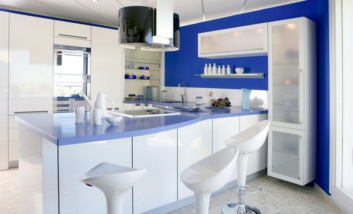 küche vorher nachher weißblaue küche designer entscheidungen für das zuhause 