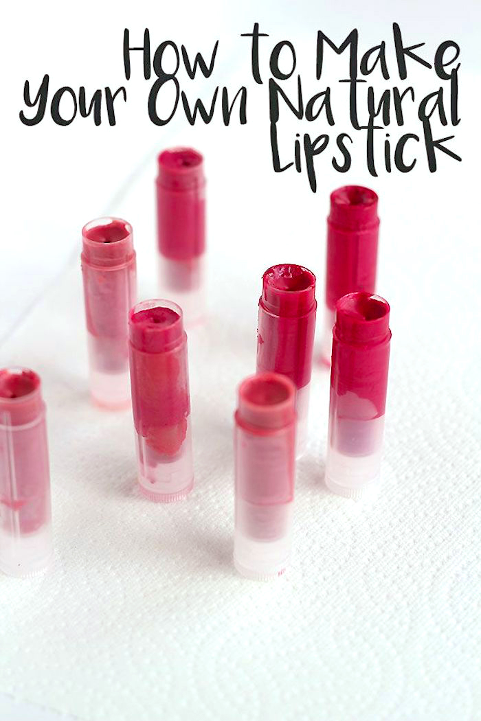 lippenstift selber machen, rote lippenstifte aus natürlichen zutaten, lippenpflege
