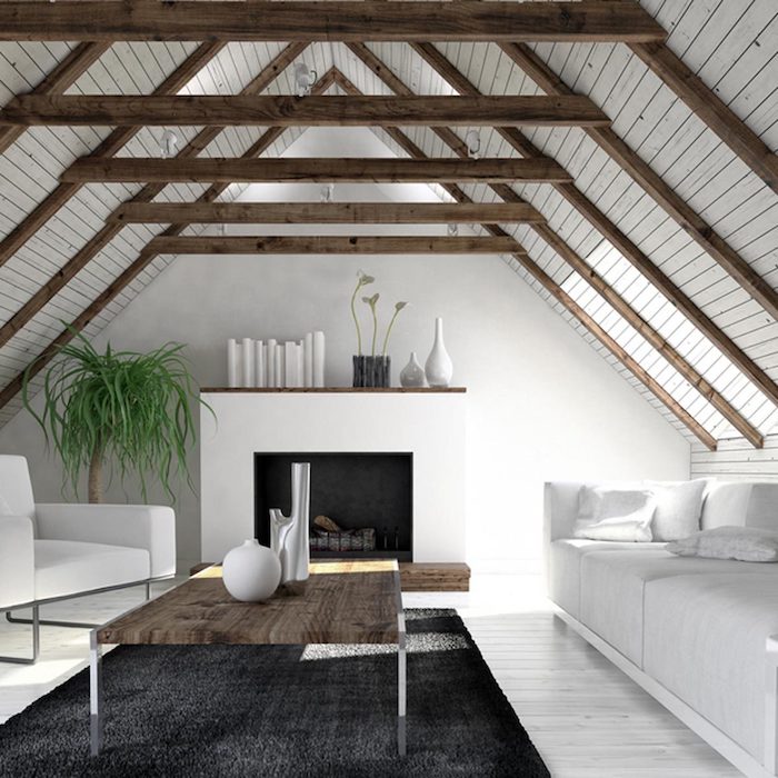 wohnung gestalten skandinavischer stil einrichtungsideen grauer teppich weiße vasen deko ideen weißes sofa