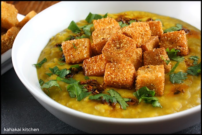 tofu rezept suppe mit tofu knusprige tofustücke in der suppe anstelle von brot verwenden ideen asiatisch exotisch kochen