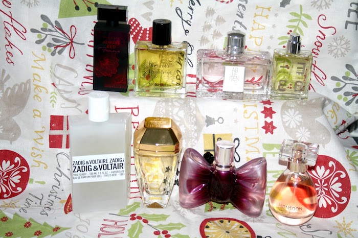 eine Serie aus weihnachtlichen Parfums für Männer und Frauen - Geschenkideen Eltern Weihnachten