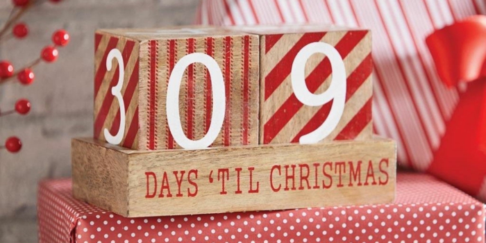Tolle Idee für Weihnachtsgeschenk oder -Dekoration, wie viele Tage bis Weihnachten, Kalender aus Holz
