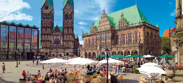 urlaubsorte top 10 beste städte in deutschland bremen bremer zentrum marktplatz dom rathaus cafe geschäfte