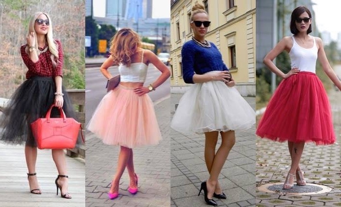 ballettkleid vier coole looks trendy frauen zeigen ihren einzigartigen stil ideen rote tasche 