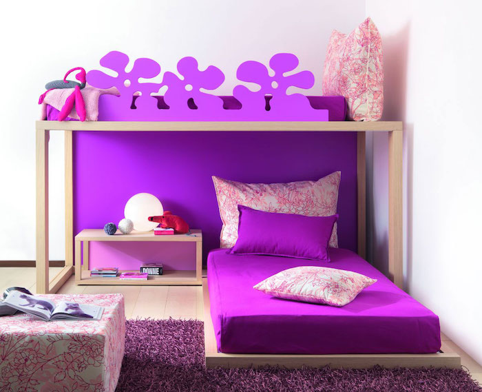 jugendmöbel in der farbe violett oder verschiede nuancen des lilas lilabett lila schrank deko ideen in der lieblingsfarbe des mädchens