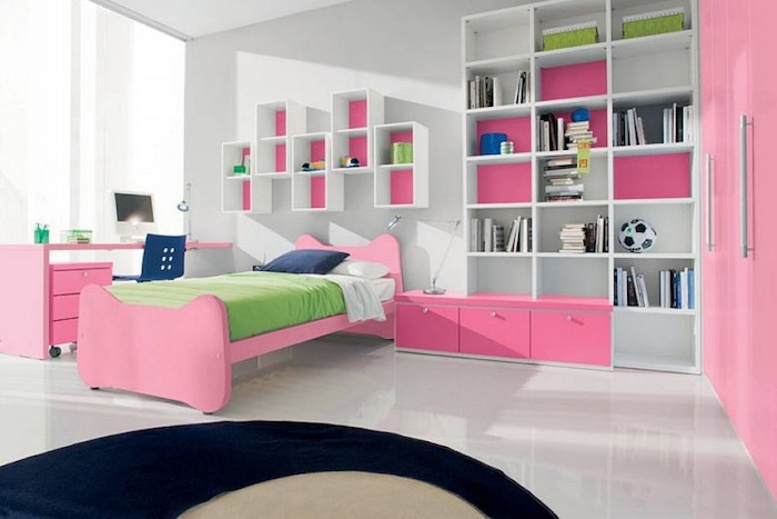 jugendmöbel in rosa und weiß zimmergestaltung teenager zimmer ideen pinke möbel einrichtungsideen weiß und rosa