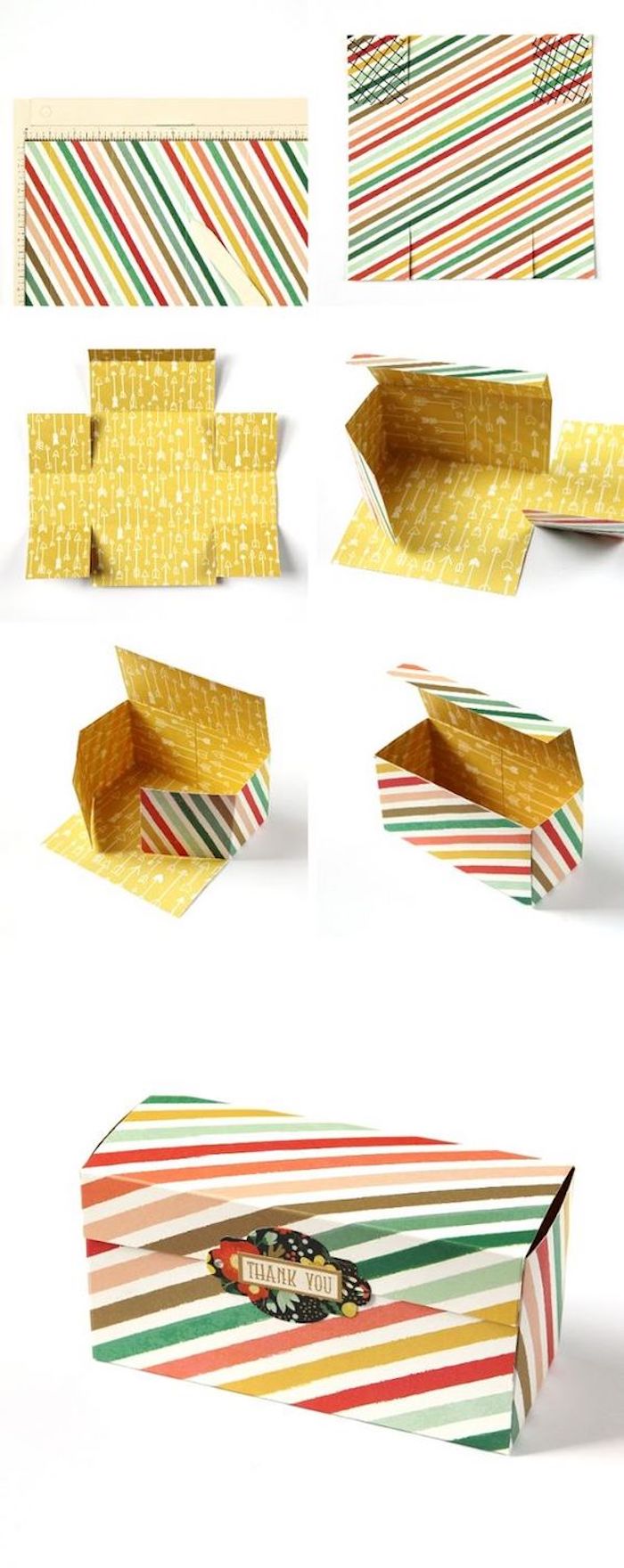 Pappschachteln - eine kleine Schachtel in vielen Farben selber falten - eine Anleitung