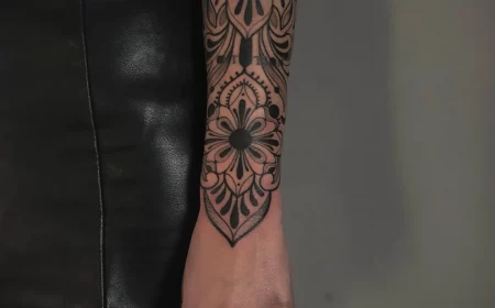 tattoo mandala am unterarm ärmel tätowierung frau