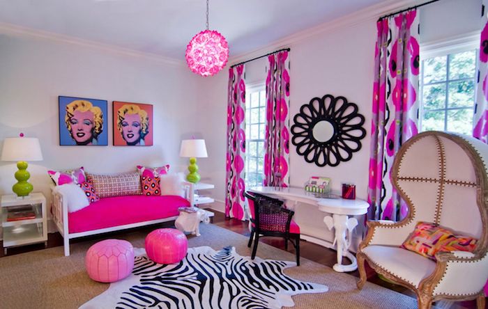grau weißes zimmer rosa ideen rosa zimmergestaltung sofa sessel zebra print spiegel an der wand merilzn bilder